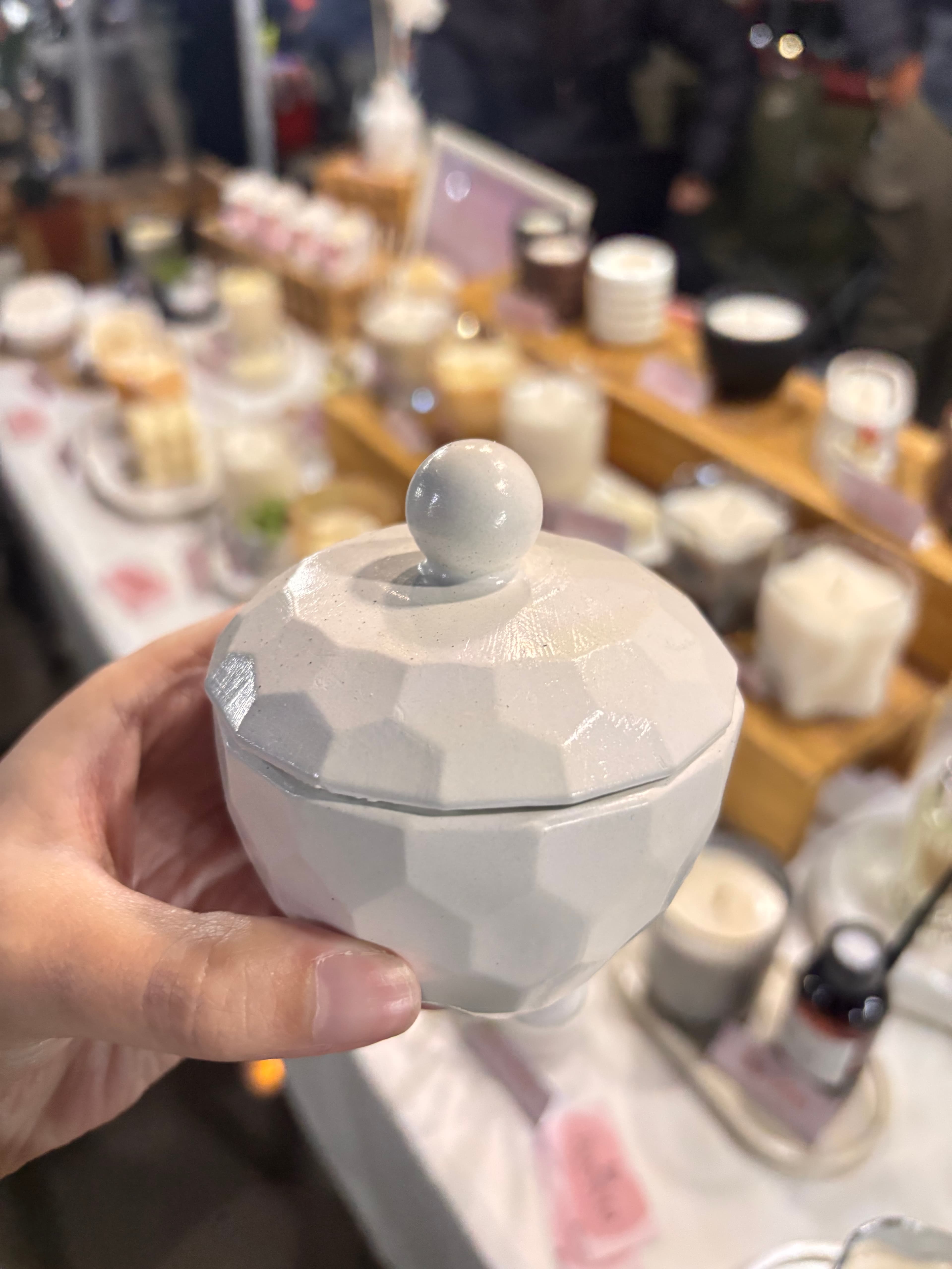 Vela Caramelera Yeso con Tapa
