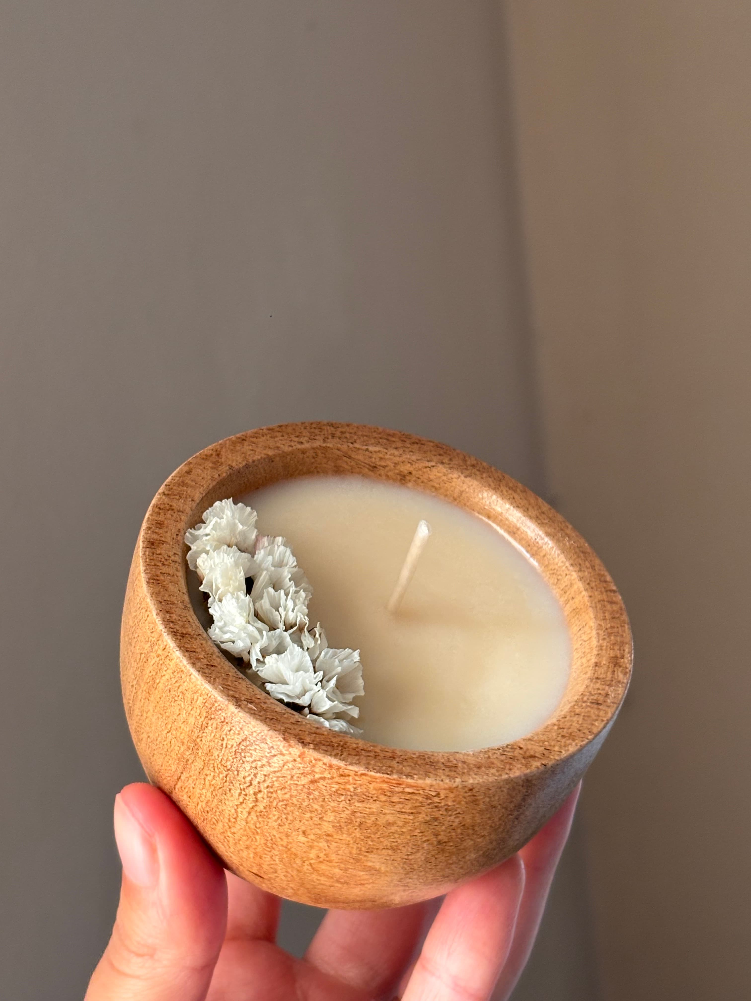 Vela Cuenco Madera